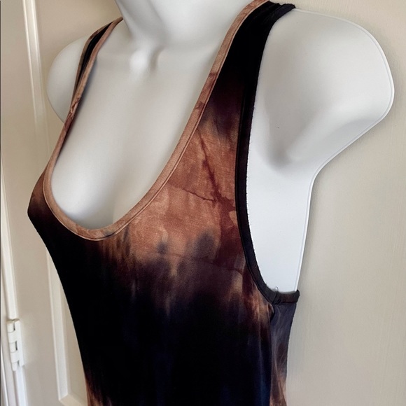 Tie-Dye Navy and Copper Maxi Dess - Picture 6 of 9